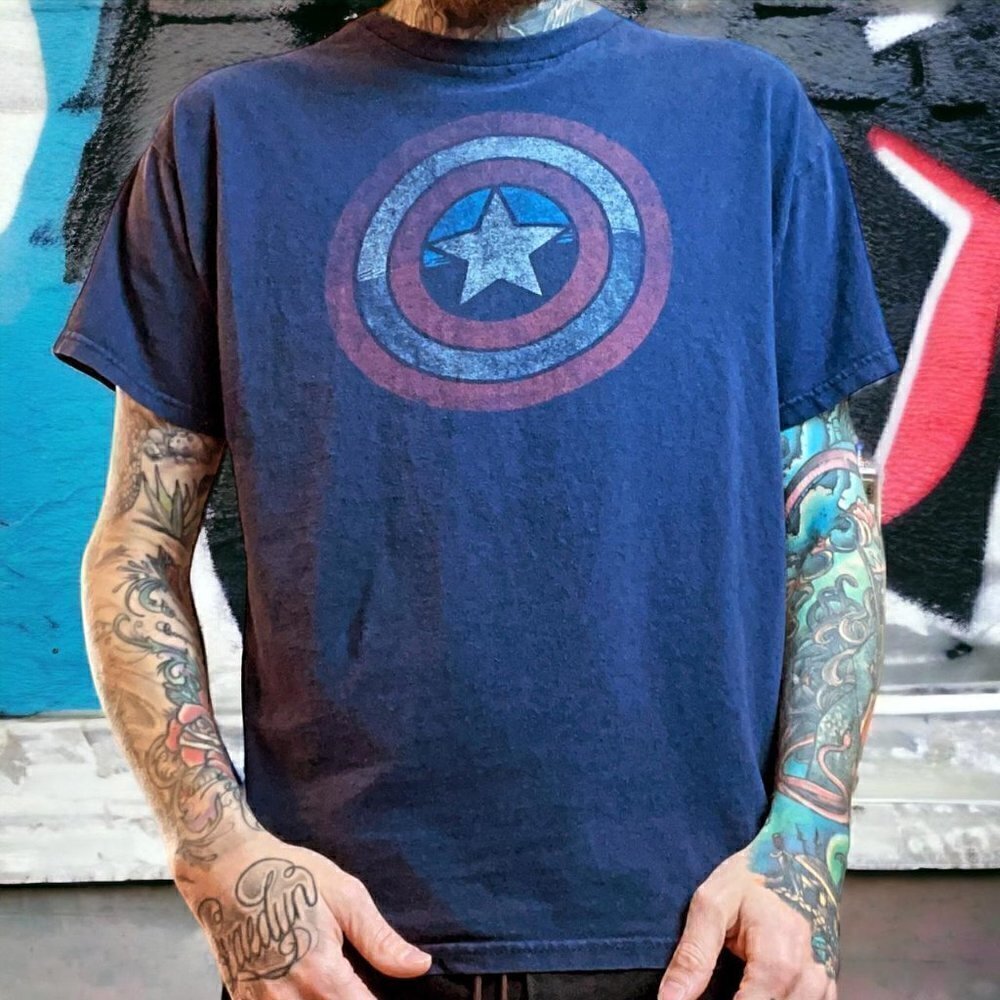 Vintage Captain America Marvel t shirt